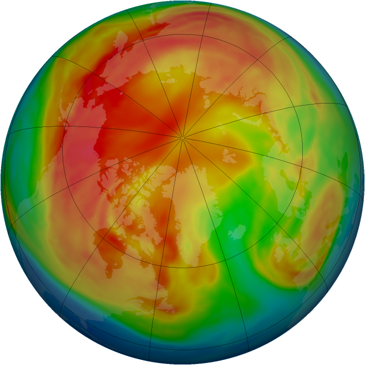 Arctic ozone map for 22 February 2006
